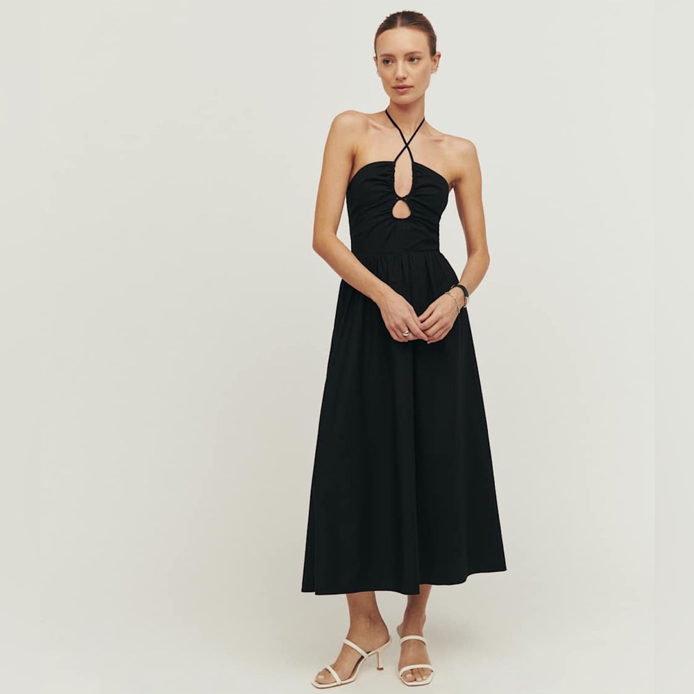 Reformation Stassie Dress in Black